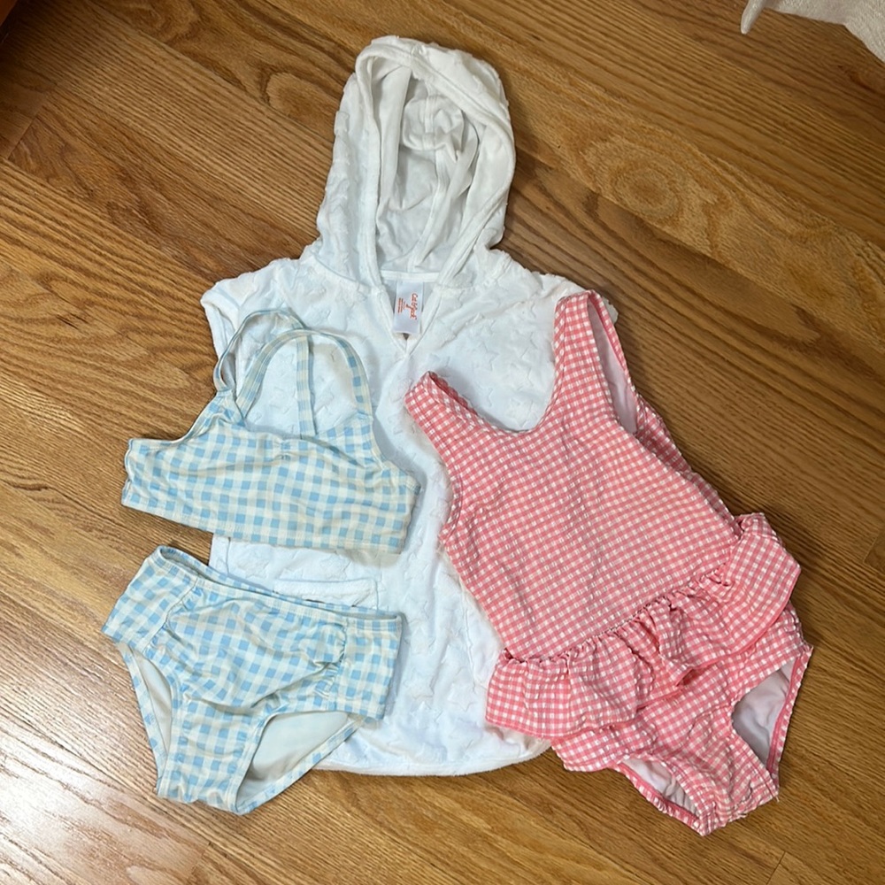 Cat & Jack 4T girls bathing suit bundle